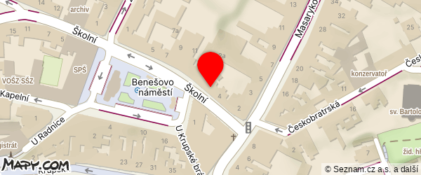 Mapa: Tom Barbershop - Školní 408/6, Teplice